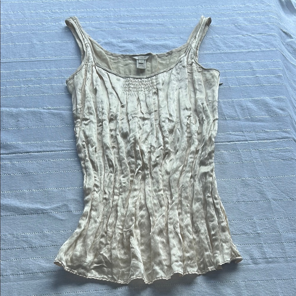 Elegant Cream Sleeveless Top